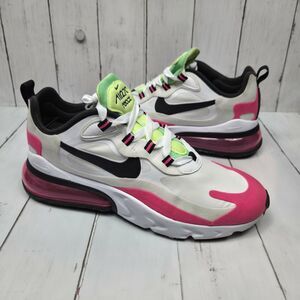 Nike Air Max 270 React Women's Shoes Size 10 White/Hyper Pink/Black CJ0619-101